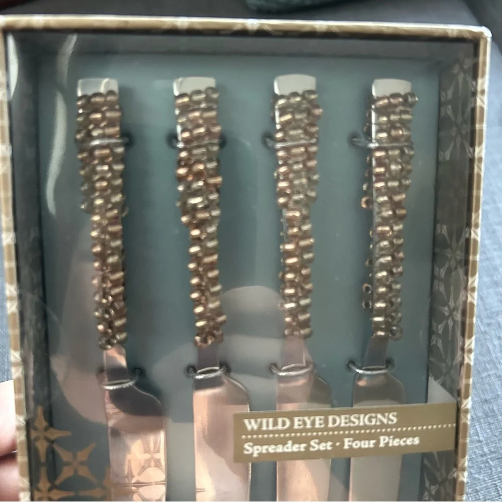 WILD EYE DESIGNS 4-pcs Stainless Steel Bead Handle Spreader Set NIB #0920256